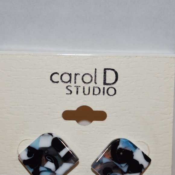 Creative Acetate Plate Geometry Elliptical Diamond Earrings Women's Jewelry - Picture 8 of 10